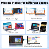 Upgraded Laptop Screen Extender - 15.6" FHD 1080P Portable Monitor for Laptop, Dual Laptop Monitor Extender for 13"-17.3" Laptops, Detachable & Plug and Play for Wins/Mac/Android/Chrome