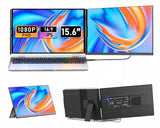 Upgraded Laptop Screen Extender - 15.6" FHD 1080P Portable Monitor for Laptop, Dual Laptop Monitor Extender for 13"-17.3" Laptops, Detachable & Plug and Play for Wins/Mac/Android/Chrome