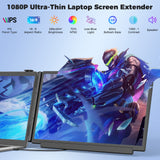 Siaviala M5 15.6 inch Portable Dual Screen Monitor, Travel Screen with Stand, 100W PD Charging, Horizontal/Vertical Rotation for Laptop & Phone