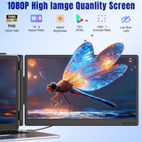 Laptop Screen Extender 14", FHD 1080P IPS Laptop Monitor Extender, Portable Monitor for Laptops 13-17" with USB-C/HDMI Port, Plug n Play for Windows/Mac/Android/Switch/PS5