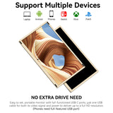 15.6" Laptop Screen Extender, Ultra-Slim Portable Monitor for Laptops with 120% sRGB FHD 1080P IPS, 235°Rotation & Kickstand, Plug n Play for Windows Chome Linux Android Xbox Switch