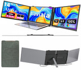 SIAVIALA Laptop Screen Extender 0.17" Ultra-Thin, 14" 1080P FHD Portable Monitor for Laptops 13-17", Laptop Monitor Extender 2.2 LB Lightest, Plug-Play for Mac Windows PS Switch Work Travel