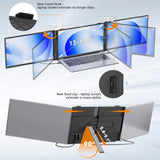 SIAVIALA Laptop Screen Extender 0.17" Ultra-Thin, 14" 1080P FHD Portable Monitor for Laptops 13-17", Laptop Monitor Extender 2.2 LB Lightest, Plug-Play for Mac Windows PS Switch Work Travel