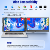 Laptop Screen Extender 14", FHD 1080P IPS Laptop Monitor Extender, Portable Monitor for Laptops 13-17" with USB-C/HDMI Port, Plug n Play for Windows/Mac/Android/Switch/PS5