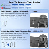 SIAVIALA Laptop Screen Extender 15.6 Inch - FHD 1080P Portable Monitor, 3-in-1 Detachable Clampable Dual Screen for 13-17.3" Laptops, External Display Splitter for Windows Mac Android Chrome