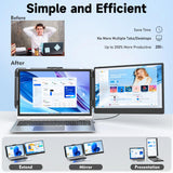 Laptop Screen Extender, 14" FHD 1080P IPS Portable Monitor Dual Screen, Laptop Monitor Extender for 13-17" Laptops with USB-C/HDMI Port, Plug and Play for Windows/Mac/Android/Switch/PS5