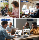 Laptop Screen Extender 2K, 2160x1440 QHD Laptop Monitor Extender Dual Screen, 14” Portable Monitor for Laptops 13-17" with USB-C/HDMI Port, Plug n Play for Windows/Mac/Android/Switch/PS5
