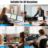 SIAVIALA Laptop Screen Extender 0.17" Ultra-Thin, 14" 1080P FHD Portable Monitor for Laptops 13-17", Laptop Monitor Extender 2.2 LB Lightest, Plug-Play for Mac Windows PS Switch Work Travel