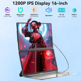 SIAVIALA N2 - 16 inch FHD 1200P Portable Monitor, 2025 Summer Upgraded Laptop Screen Extender
