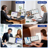 Laptop Screen Extender 14", FHD 1080P IPS Laptop Monitor Extender, Portable Monitor for Laptops 13-17" with USB-C/HDMI Port, Plug n Play for Windows/Mac/Android/Switch/PS5