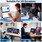 Laptop Screen Extender, 16 Inch FHD 1200P Portable Monitor, Up and Down Adjustable and 360° Rotatable Removable Stand, Travel Monitor for Laptop, Portable Screen for Windows / PC / Mac