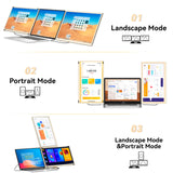 15.6" Laptop Screen Extender, Ultra-Slim Portable Monitor for Laptops with 120% sRGB FHD 1080P IPS, 235°Rotation & Kickstand, Plug n Play for Windows Chome Linux Android Xbox Switch