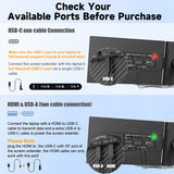 Upgraded Laptop Screen Extender - 15.6" FHD 1080P Portable Monitor for Laptop, Dual Laptop Monitor Extender for 13"-17.3" Laptops, Detachable & Plug and Play for Wins/Mac/Android/Chrome