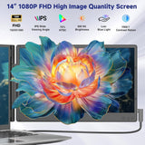 SIAVIALA P6 14” Classic Design Laptop Screen Extender, FHD 1080P IPS Dual Monitor Extender