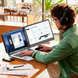 Laptop Screen Extender, 14" FHD 1080P IPS Portable Monitor Dual Screen, Laptop Monitor Extender for 13-17" Laptops with USB-C/HDMI Port, Plug and Play for Windows/Mac/Android/Switch/PS5