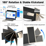 Laptop Screen Extender, 15.6" Ultra-Slim Portable Monitor for Laptops with 120% sRGB FHD 1080P IPS, 235°Rotation & Kickstand, Plug n Play for Windows Chome Linux Android Xbox Switch