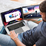 Laptop Screen Extender, 14" FHD 1080P IPS Portable Monitor for Laptops 13-17", Built-in Stand/Speaker, 1080P FHD IPS Display HDMI/USB-C Port，Plug and Play for Wins Mac Chrome Switch PS5