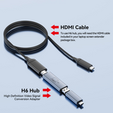 Siaviala H6 Hub High Definition Video Signal Conversion Adapter (No Cable) for S1/S2/S6/S8/S8Pro/P5/P6/N2/D1/KX2