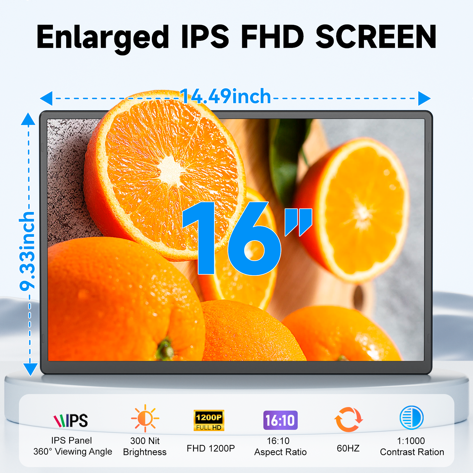 SIAVIALA N2 - 16 inch FHD 1200P Portable Monitor, 2025 Summer Upgraded Laptop Screen Extender