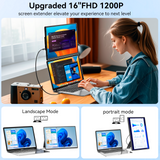 SIAVIALA N2 - 16 inch FHD 1200P Portable Monitor, 2025 Summer Upgraded Laptop Screen Extender