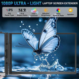 SIAVIALA S8 Laptop Screen Extender, 2025 Upgraded Ultra-Thin 14” FHD 1080P Portable Monitor