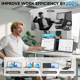 SIAVIALA S8 Laptop Screen Extender, 2025 Upgraded Ultra-Thin 14” FHD 1080P Portable Monitor