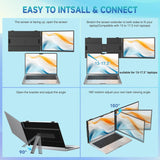 SIAVIALA S8 Laptop Screen Extender, 2025 Upgraded Ultra-Thin 14” FHD 1080P Portable Monitor