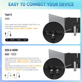 SIAVIALA S8 Laptop Screen Extender, 2025 Upgraded Ultra-Thin 14” FHD 1080P Portable Monitor